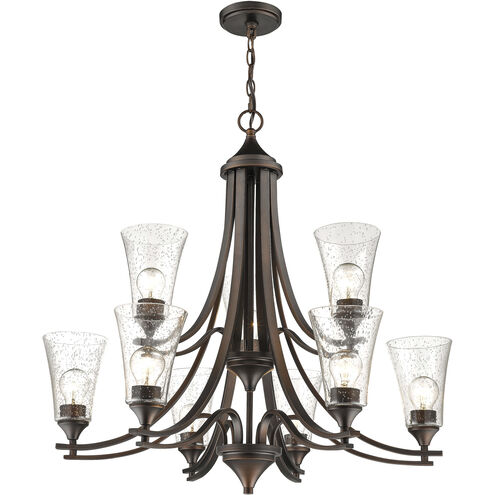 Natalie 9 Light 32 inch Rubbed Bronze Chandelier Ceiling Light